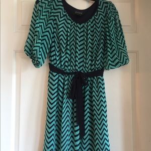 Chevron cold shoulder Dress